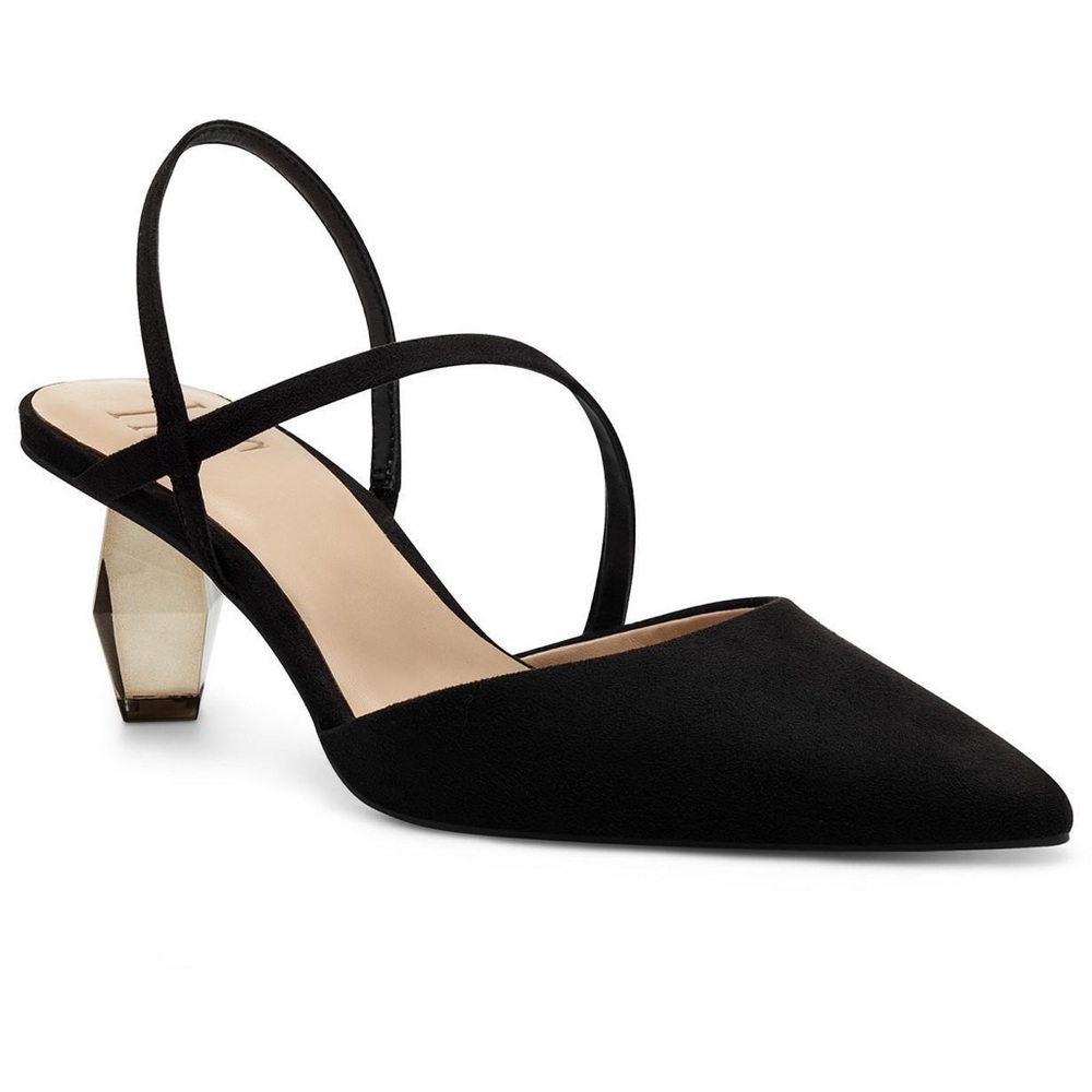 INC International Concepts Black Slingback Heels